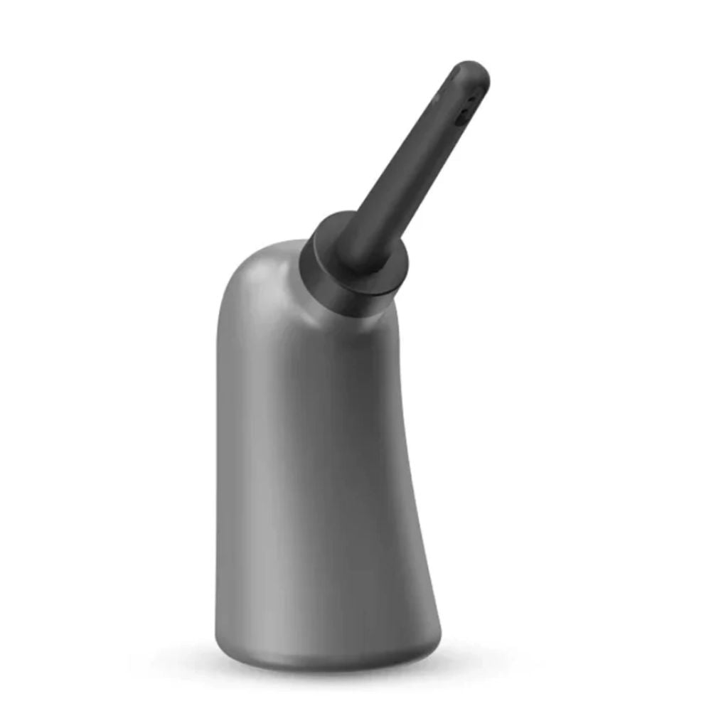 Compact black douche bulb with angled nozzle by Dorcel, ergonomic and travel-friendly