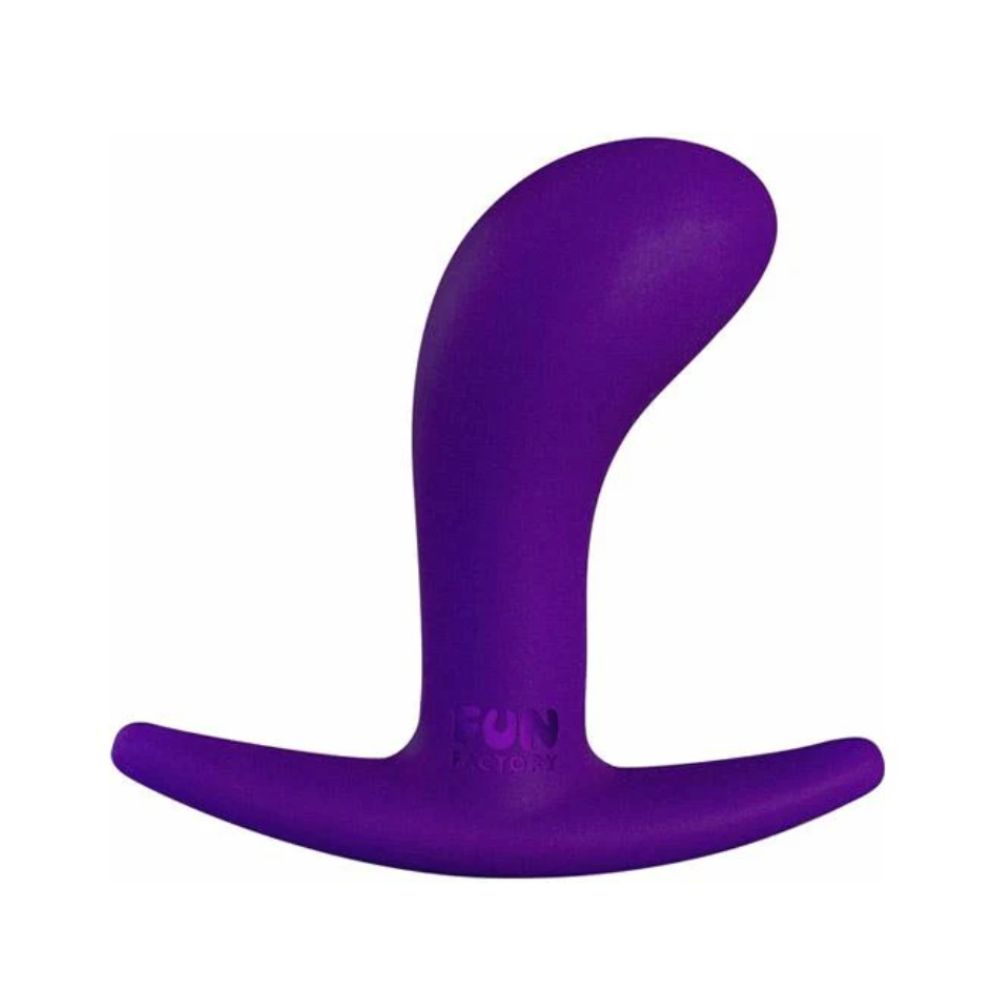Violet silicone Bootie butt plug by Fun Factory, beginner-friendly, flexible and body-safe design