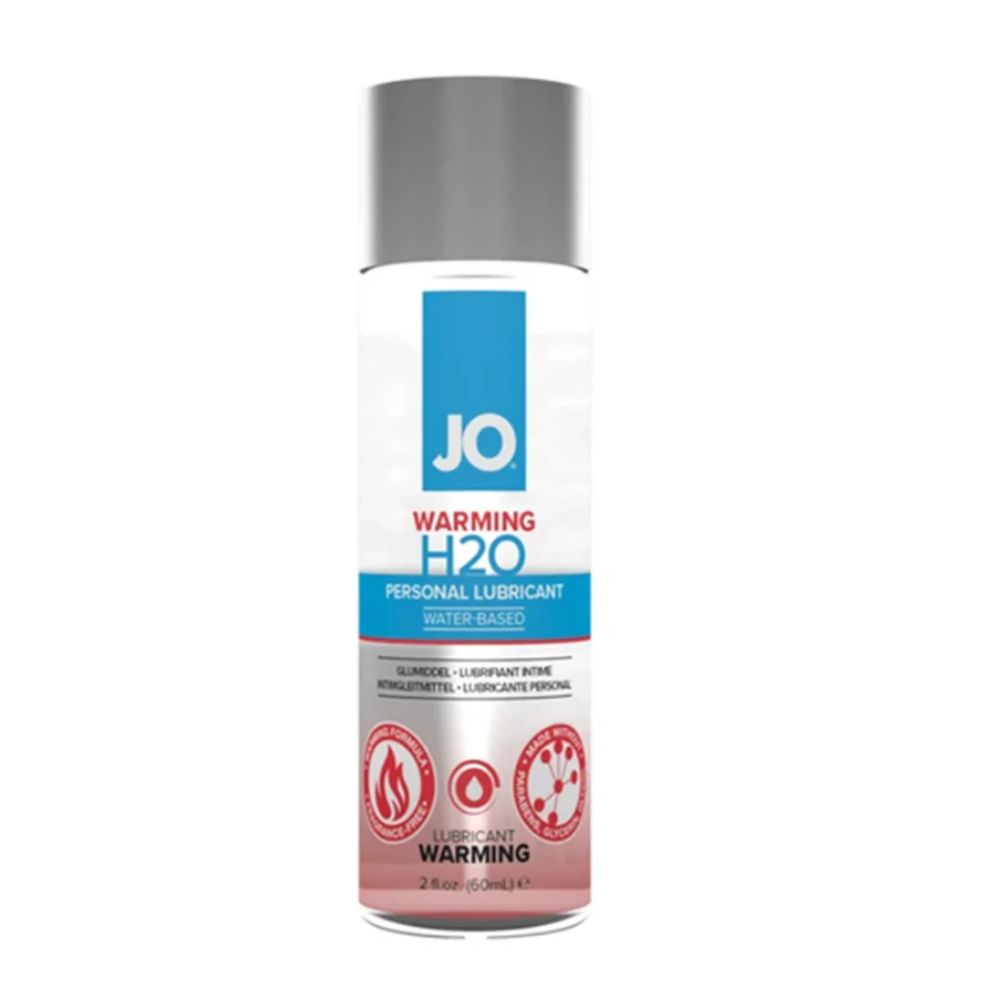 JO H2O Warming Personal Lubricant 2oz, water-based, heating effect, toy-safe