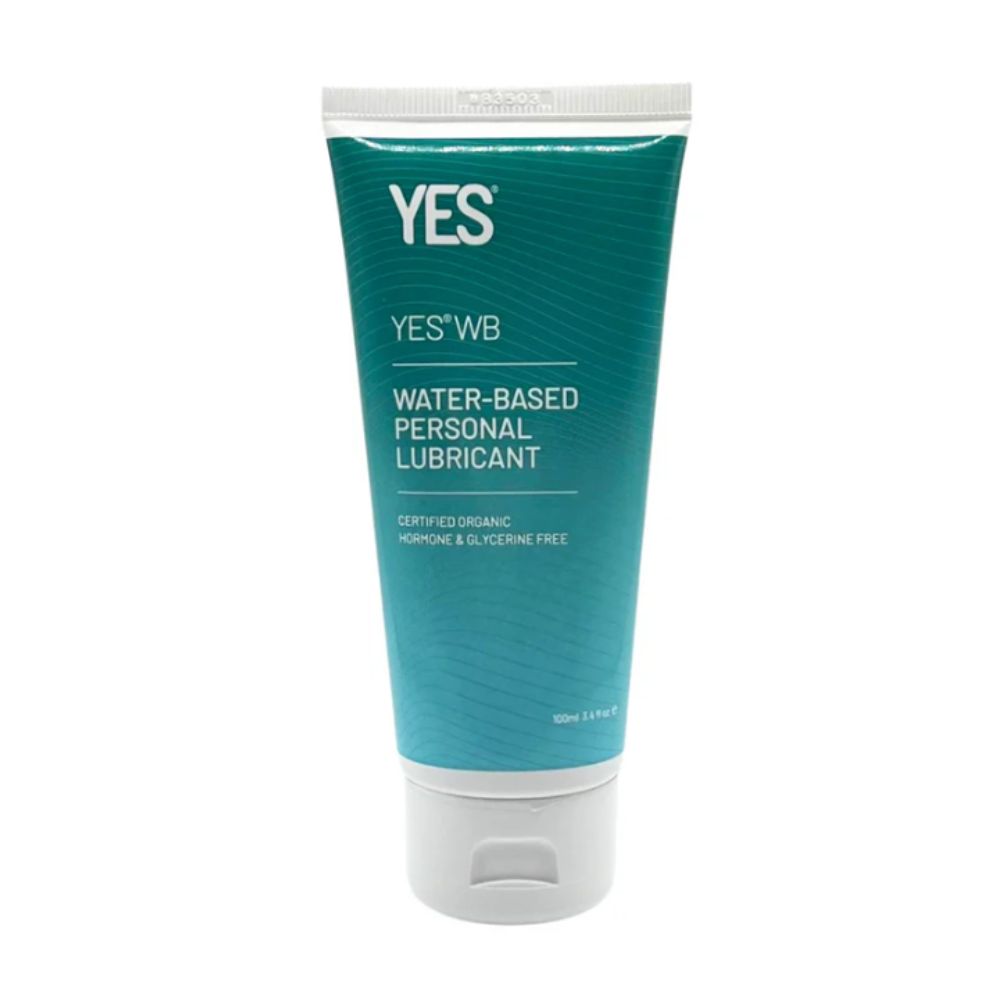 YES WB organic water-based lubricant 100ml tube, certified natural, gentle formula