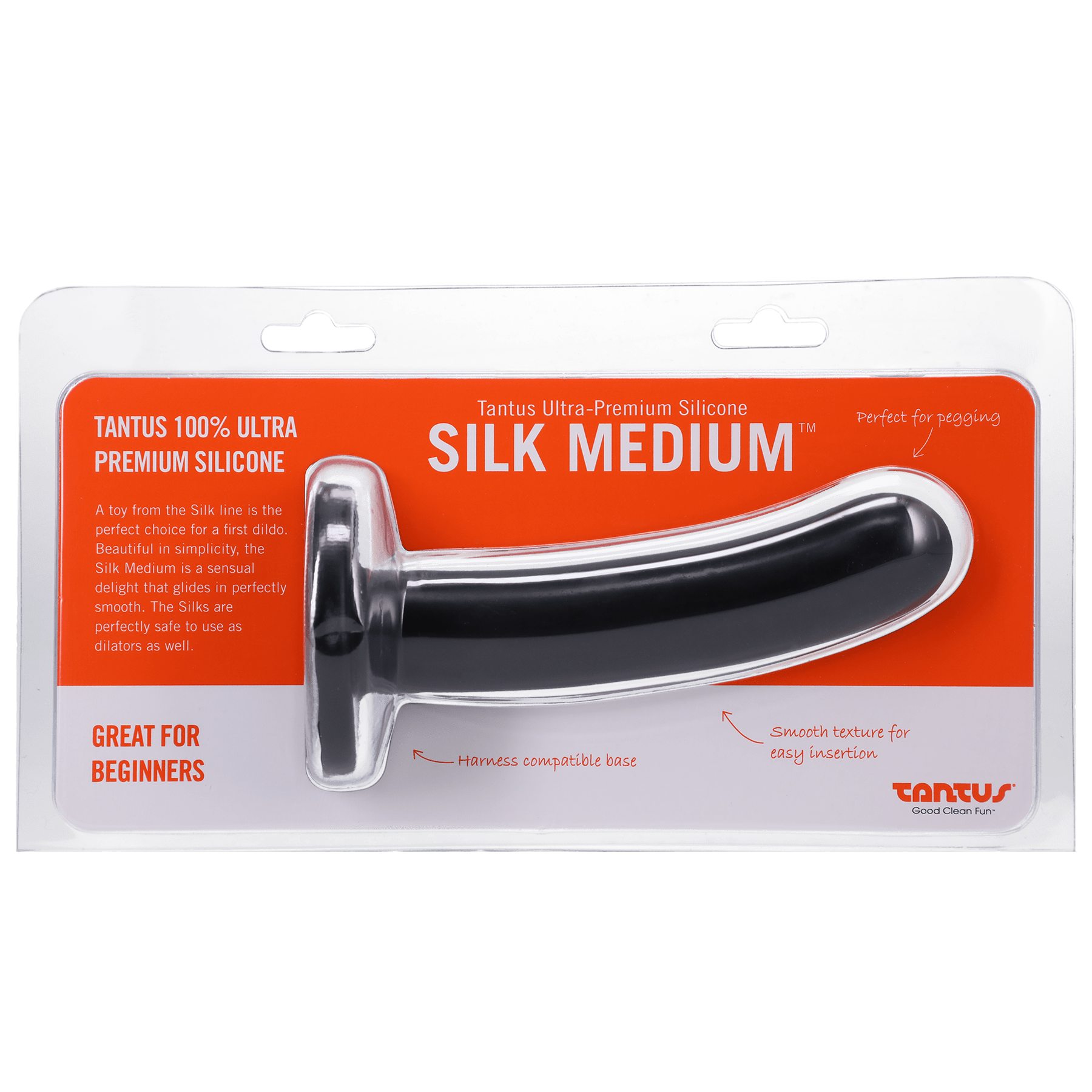 Silk Medium Silicone Dildo Black