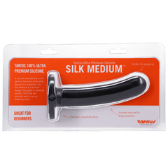 Silk Medium Silicone Dildo Black