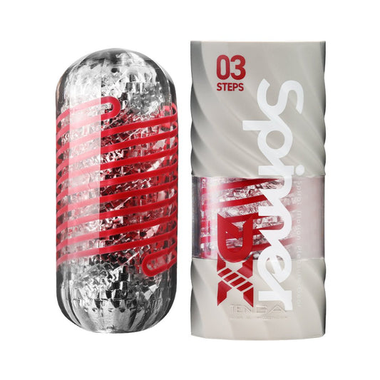 Tenga Spinner DX 03 Steps, internal texture stroker, male solo toy, black case