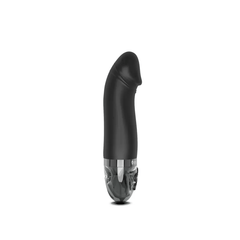Mystim Real Deal Neal e-stim vibrator, black silicone, electroplay, curved