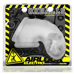 AIRLOCK ELECTRO, air-lite vented chastity, CLEAR ICE