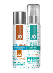 JO H2O Anal Original Lubricant 4oz + GWP JO Misting Toy Cleaner 4oz
