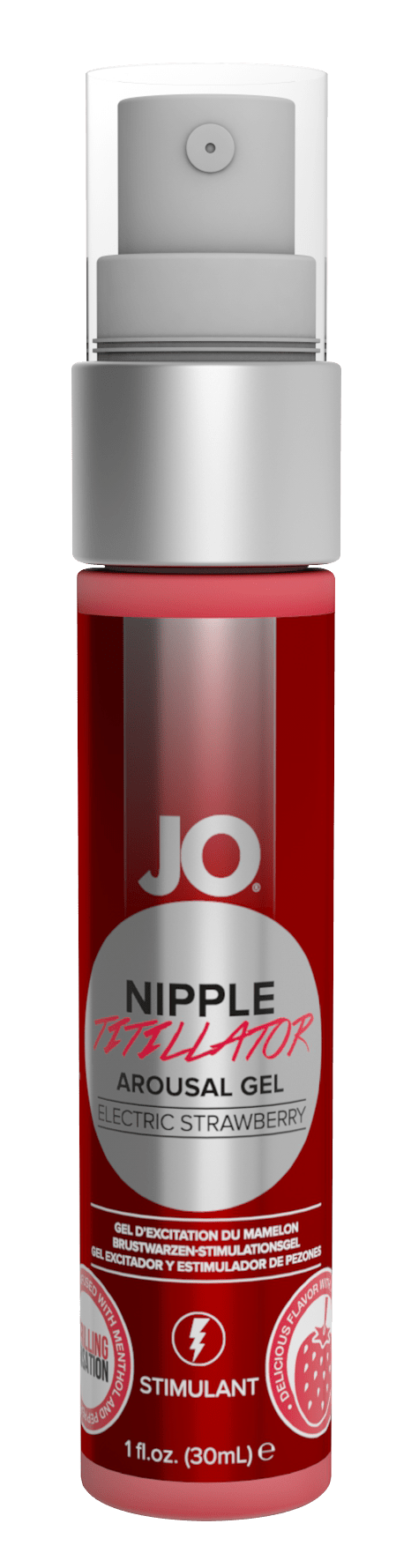 JO Nipple Titillator - Strawberry - Stimulant 1 floz / 30 mL
