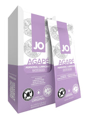 JO Agape Lubricant Foil Display Box 12 x 10mL by JO Lubricants, premium design, discreet shipping