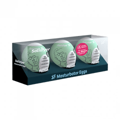 Masturbator Egg 3er Set (Riffle) Light Green