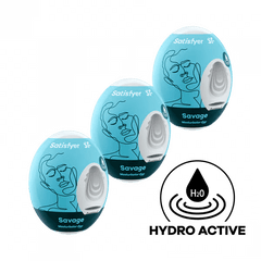 Masturbator Egg 3er Set (Savage) Light Blue