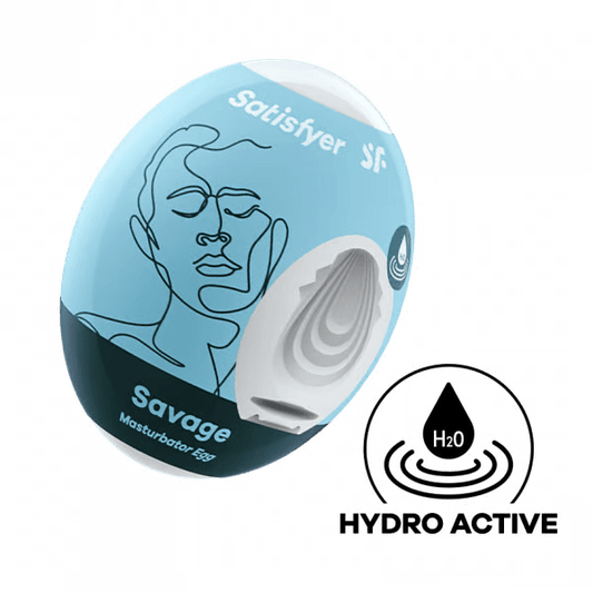 Masturbator Egg Single (Savage) Light Blue