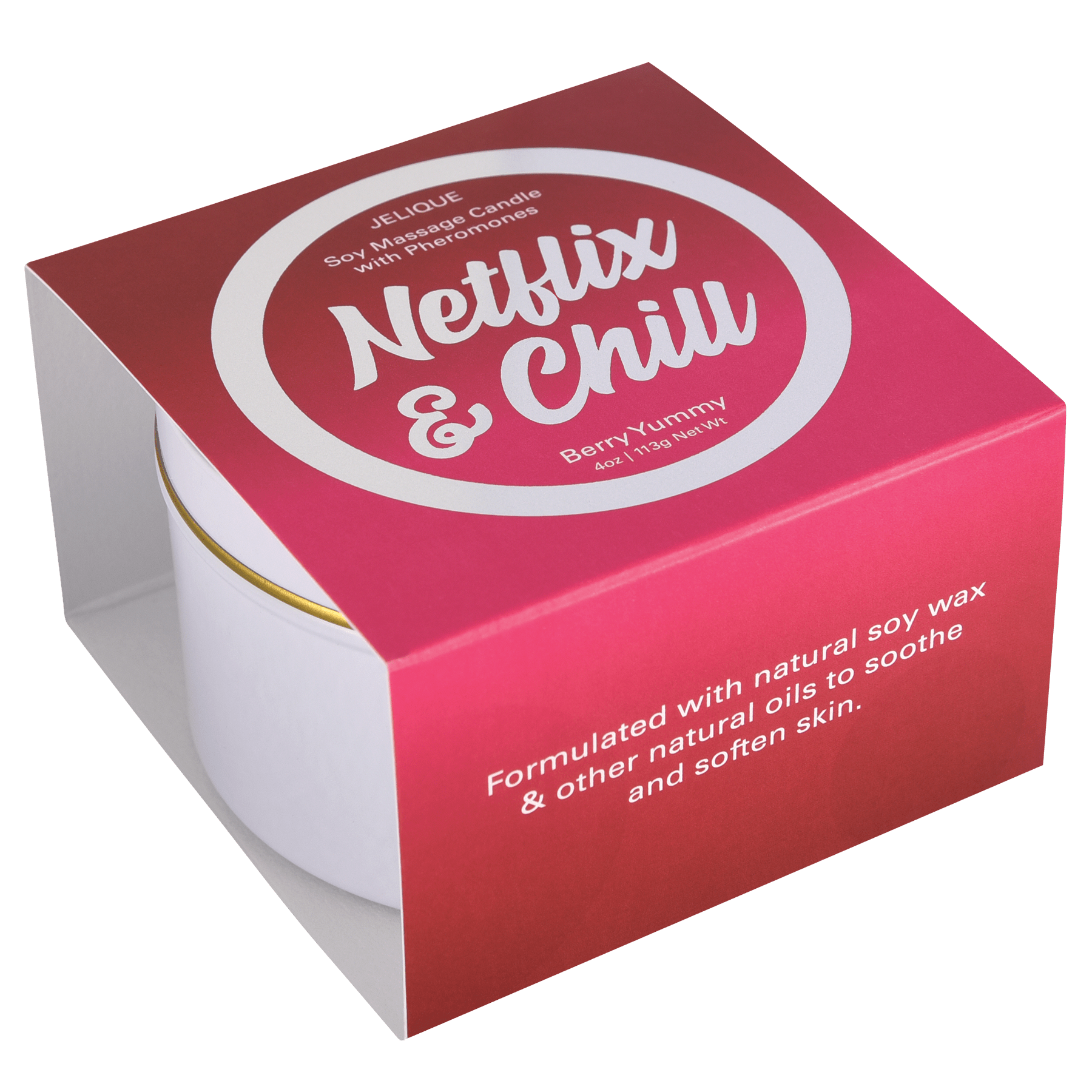 MOOD CANDLES Netflix & Chill - Pheromone Massage Candle Berry Yummy 4oz | 113g