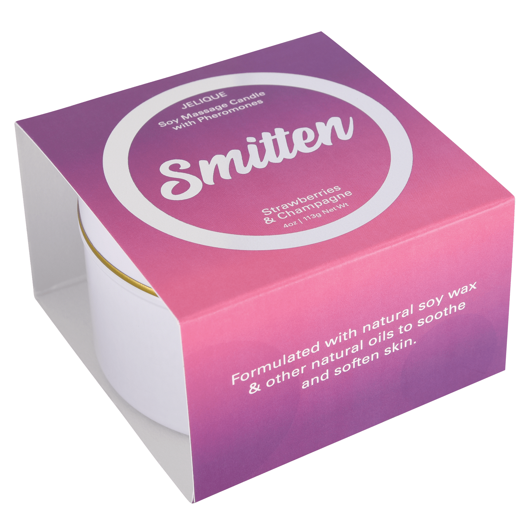 MOOD CANDLES Pheromone Soy Massage Candles Strawberry & Champagne 4oz | 113g