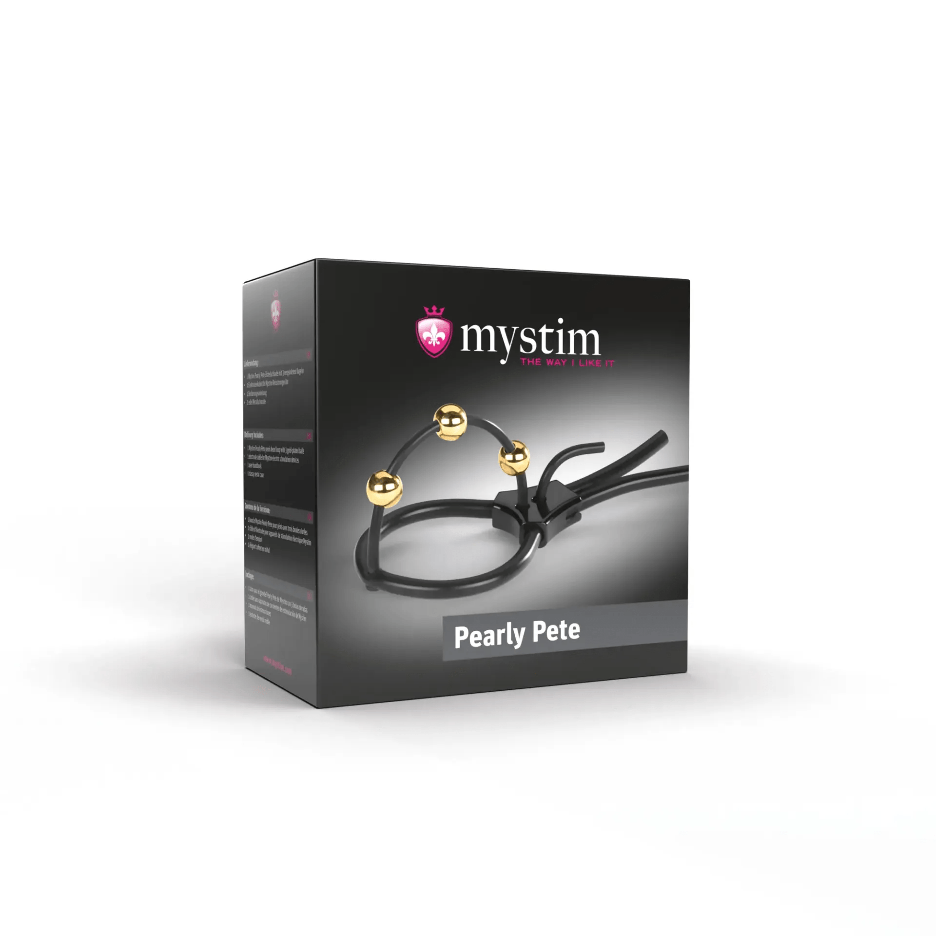 Mystim Pearly Pete - Corona Strap with golden balls