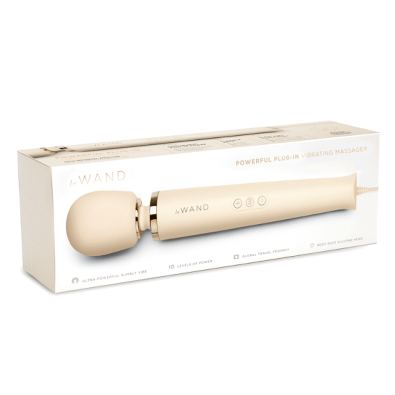 Plug-In Vibrating Massager - Cream
