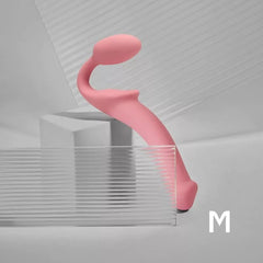 SEMI-REALISTIC BENDABLE STRAP-ON PINK - M