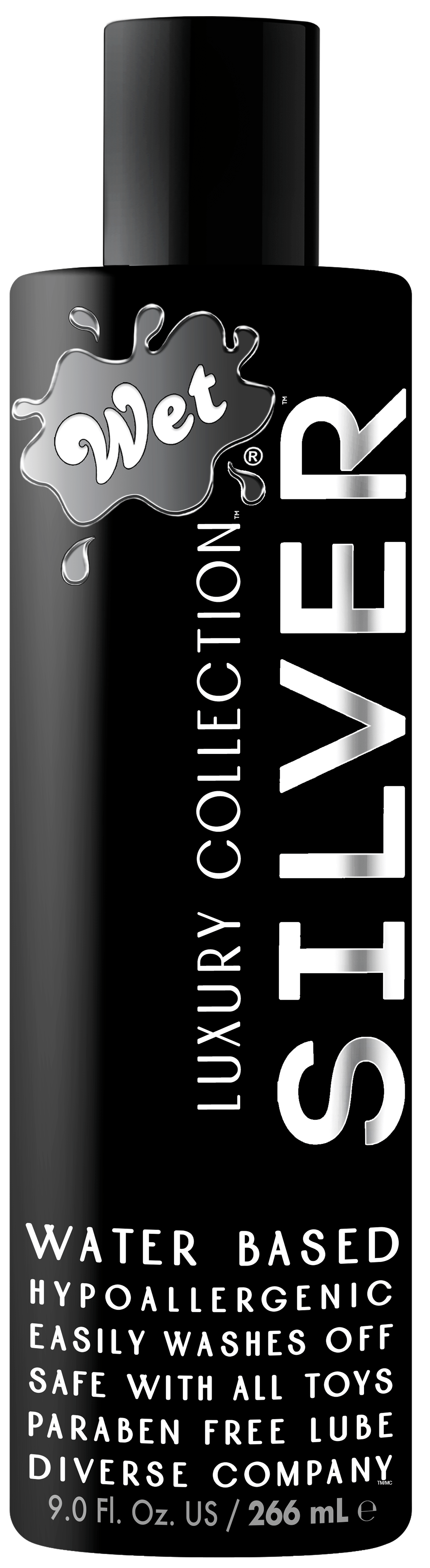 Silver Water Based Sex Lube 9 Ounce