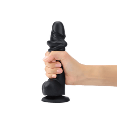 SLIDING SKIN REALISTIC DILDO BLACK XXL