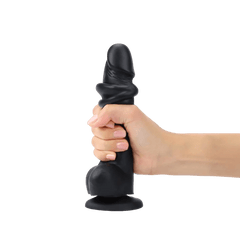 SLIDING SKIN REALISTIC DILDO BLACK L by STRAP-ON-ME, premium design, discreet shipping