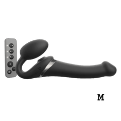 MULTI ORGASM BENDABLE STRAP-ON - M - BLACK by STRAP-ON-ME, premium design, discreet shipping