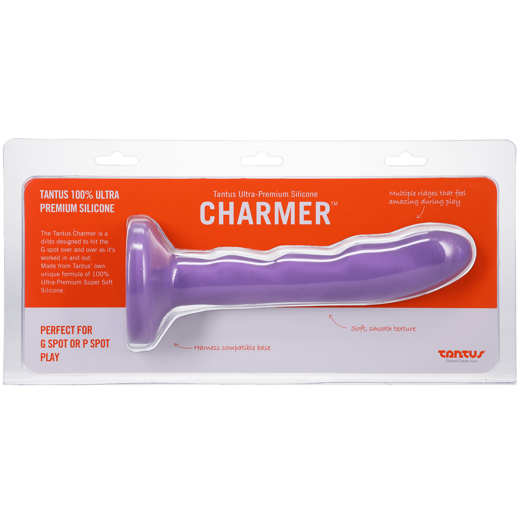 Tantus Silicone Charmer Curved G-Spot Dildo Lavender