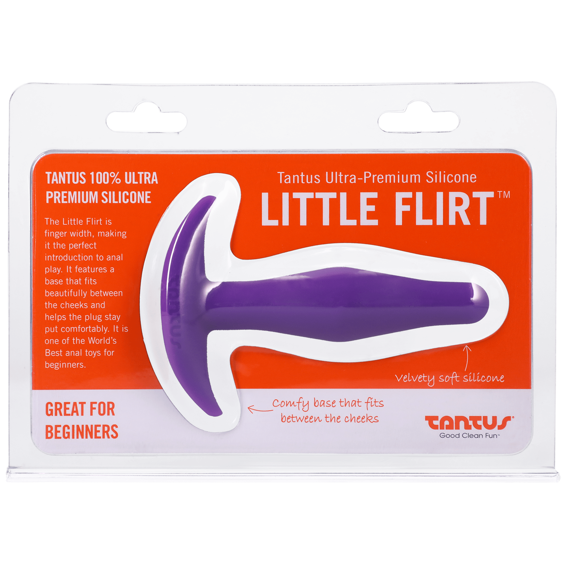 Tantus Silicone Little Flirt Butt Plug Purple Haze